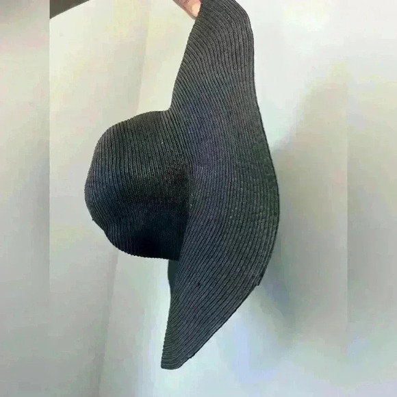 Joe Fresh Women’s Black Paper Polyester Large Euro Summer Coastal Sun Hat - Picture 7 of 8